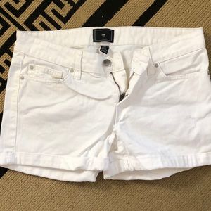 White jean shorts
